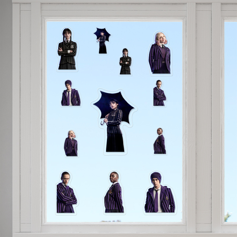 Αυτοκόλλητα τζαμιού Wednesday /10 τμχ