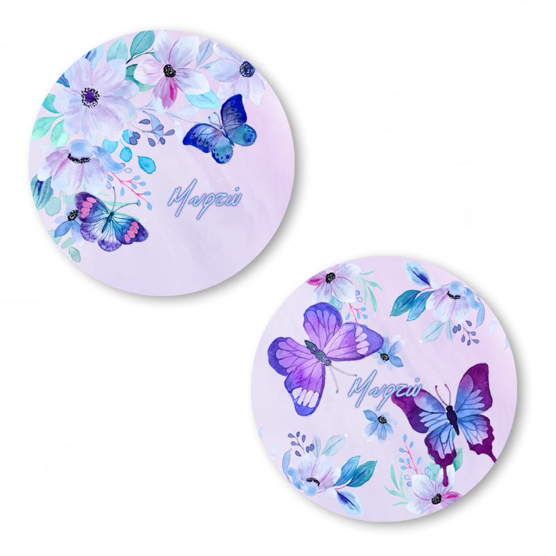 Αυτοκόλλητα με όνομα Πεταλούδες / 2τμχ