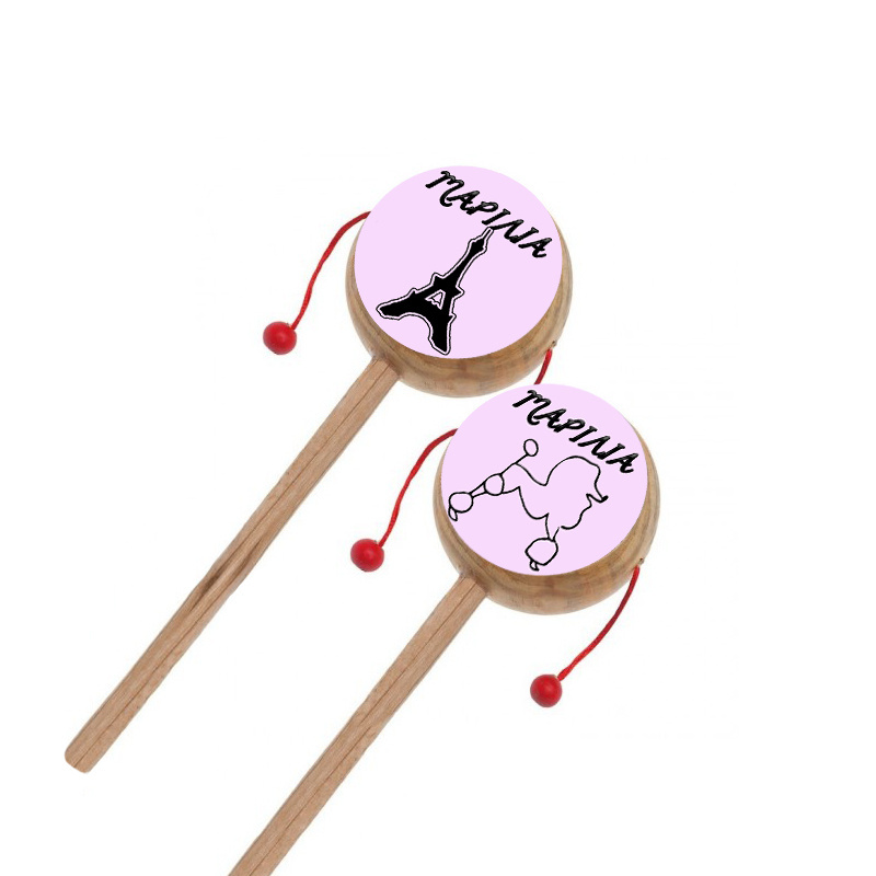 Ξύλινο Τυμπανάκι με όνομα Paris