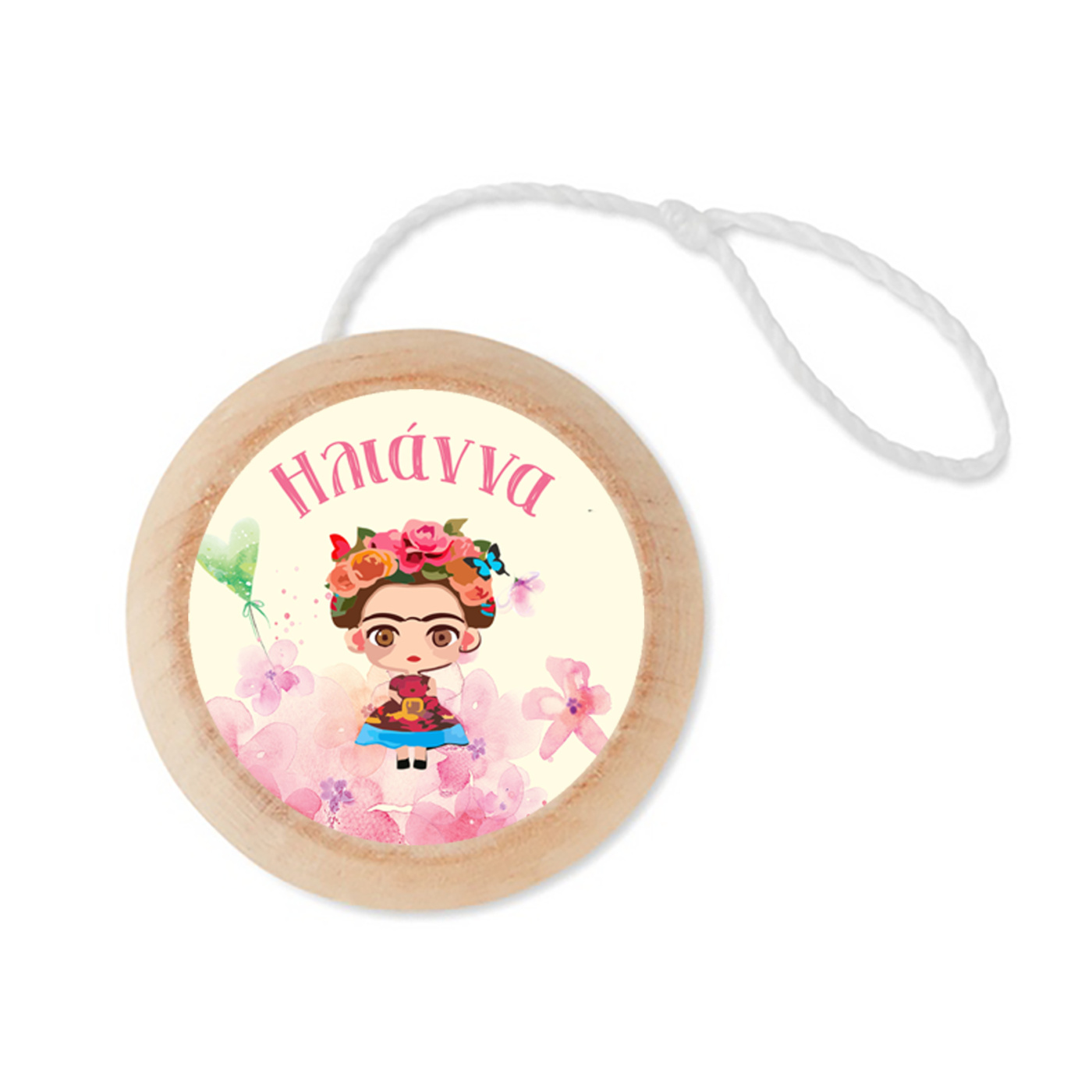 Ξύλινο Γιο – Γιο με όνομα Frida Kahlo