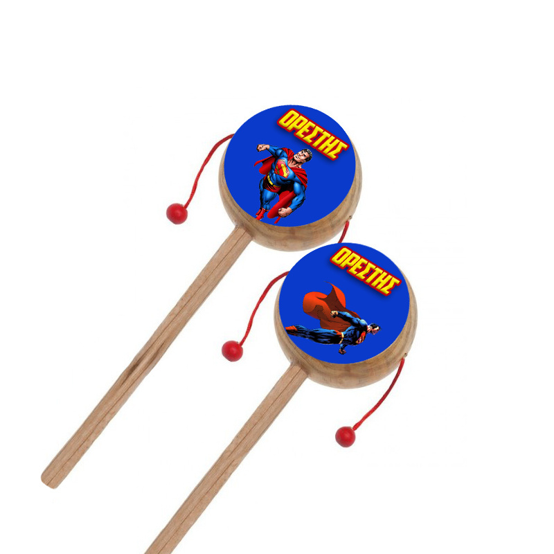 Ξύλινο Τυμπανάκι με όνομα Superman