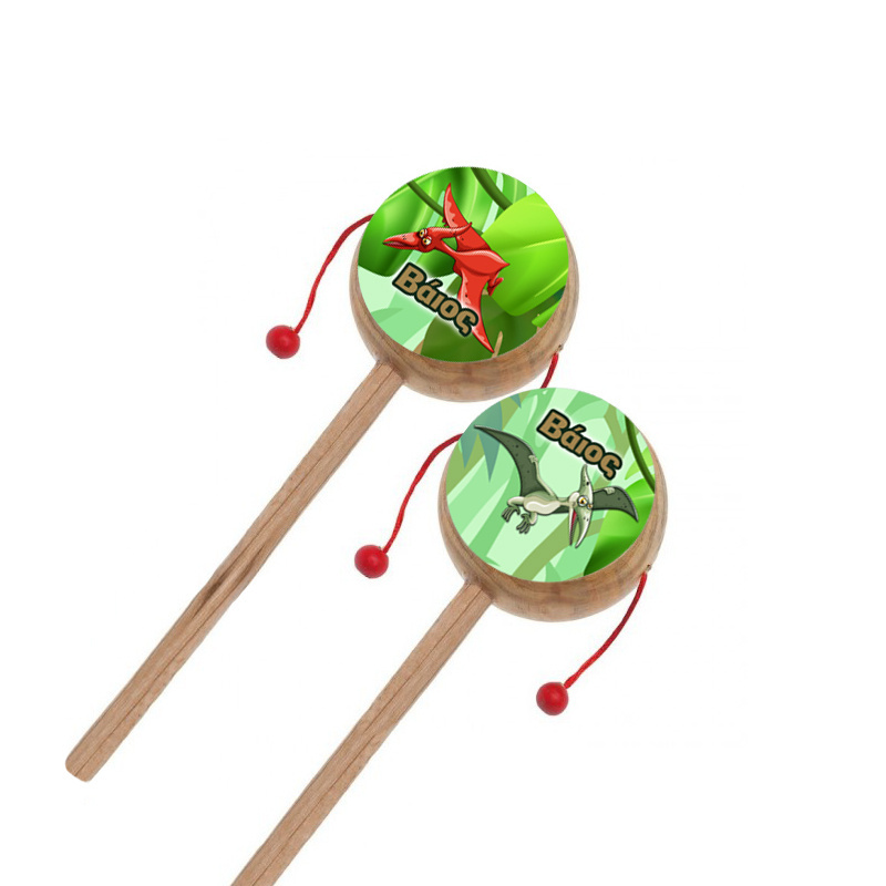 Ξύλινο Τυμπανάκι με όνομα Δεινόσαυροι