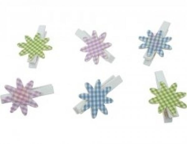 Μανταλάκια Διακοσμητικά Πουά /6 τεμ