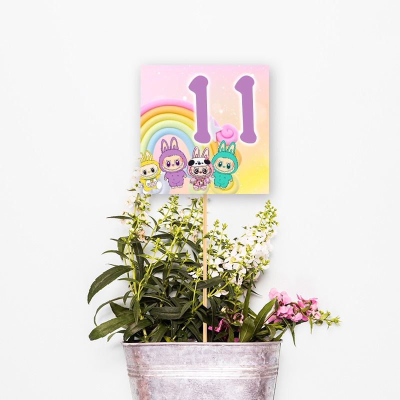 Αρίθμηση τραπεζιού Labubu τετράγωνο