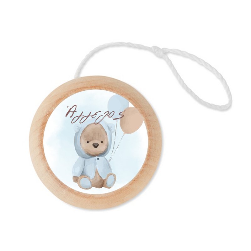 Ξύλινο Γιο – Γιο με όνομα Αρκουδάκι για Αγόρι