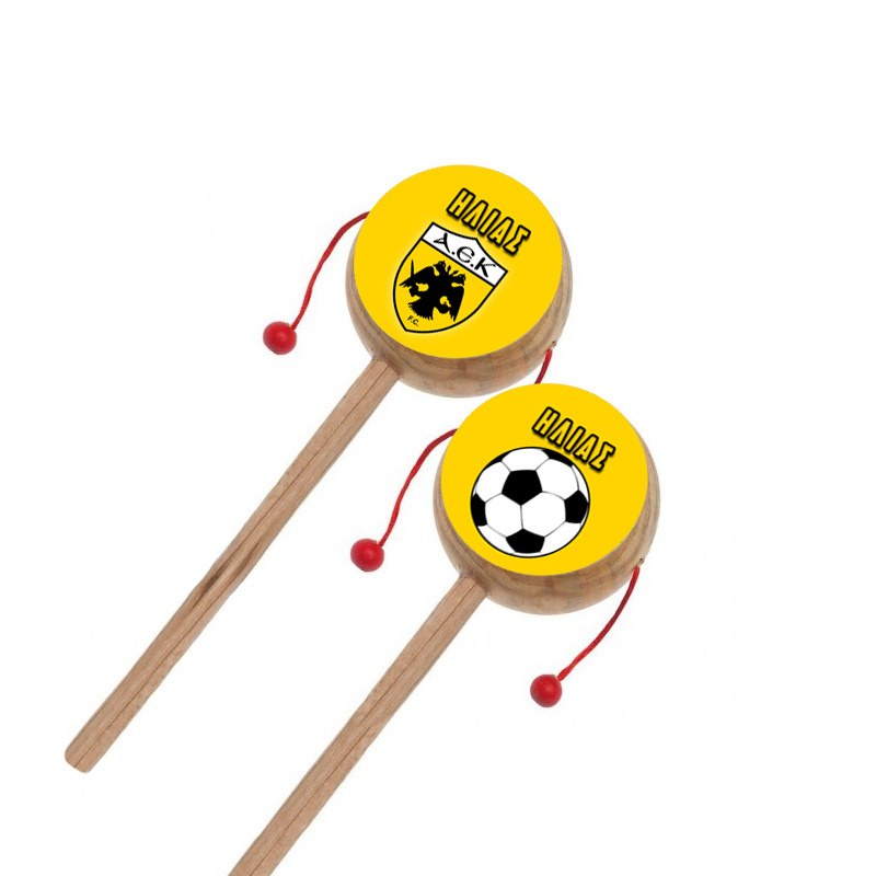 Ξύλινο Τυμπανάκι με όνομα ΑΕΚ