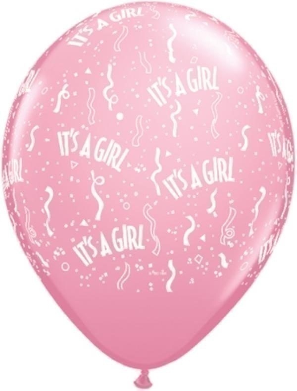 Μπαλόνια 11 Its A Girl - A- Round Pink /50 τεμ