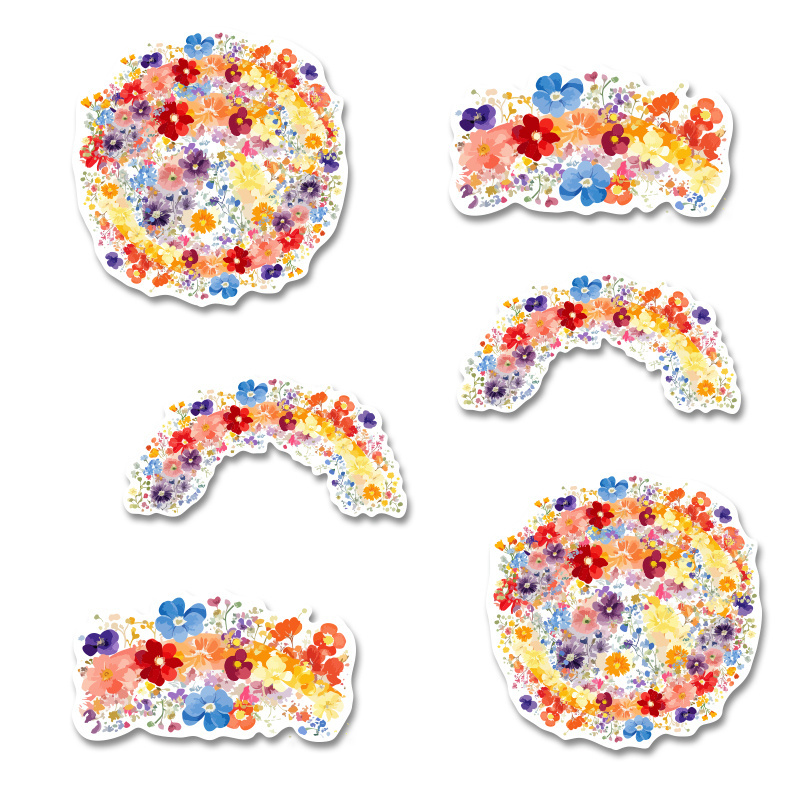 Αυτοκόλλητα Floral 10cm / 8τμχ