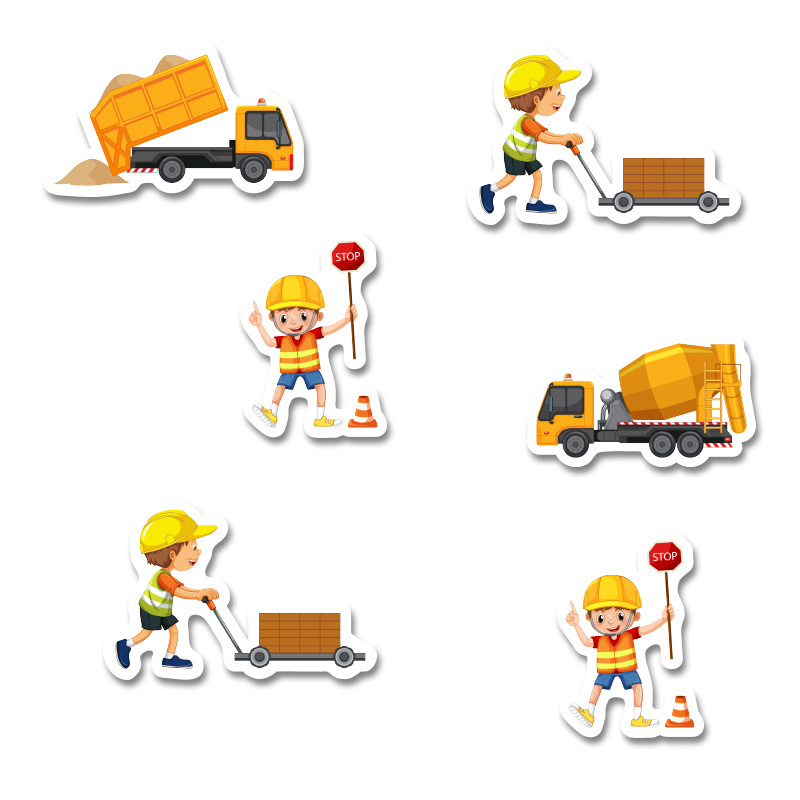Αυτοκόλλητα Εργοτάξιο 5cm / 8τμχ