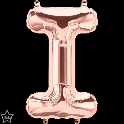 Μπαλόνι Φοιλ Γράμμα μίνι I Ροζ Χρυσό 16/ 41εκ