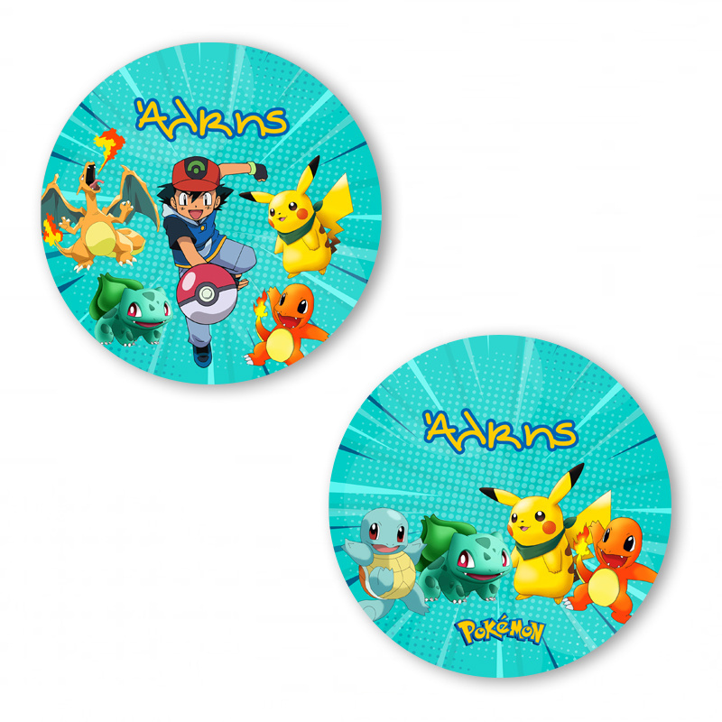 Αυτοκόλλητα με όνομα Pokemon / 2τμχ