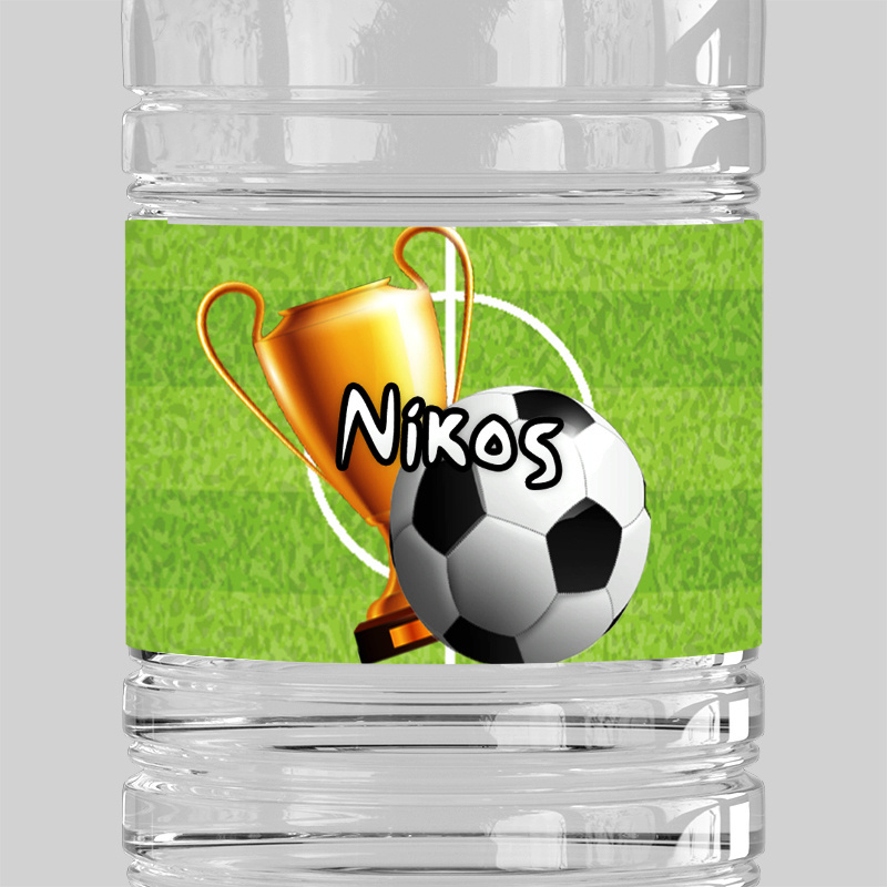 Ετικέτες νερού με όνομα Ποδόσφαιρο / 8 τμχ