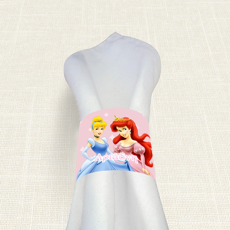 Δαχτυλίδι πετσέτας χάρτινο με όνομα Princess