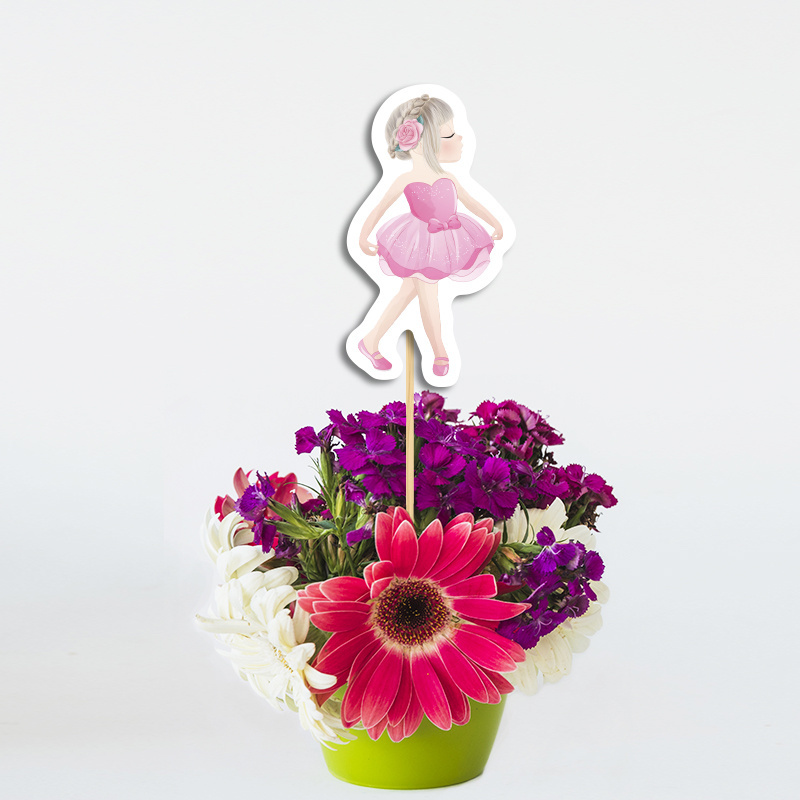 Topper Διακοσμητικό Μπαλαρίνα χάρτινο/ 20cm