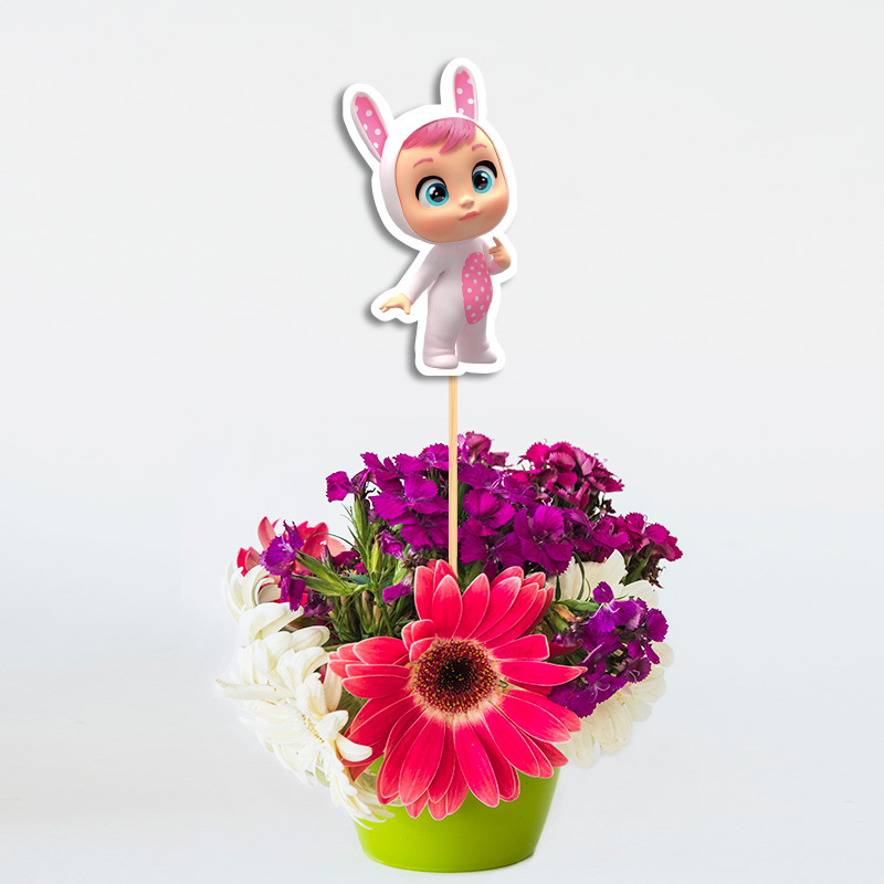 Topper Διακοσμητικό Κλαψουλίνια χάρτινο/ 20cm