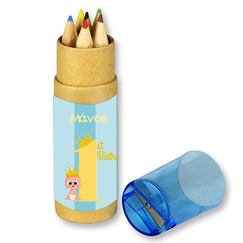 1st Birthday boy Ξυλομπογιές με όνομα