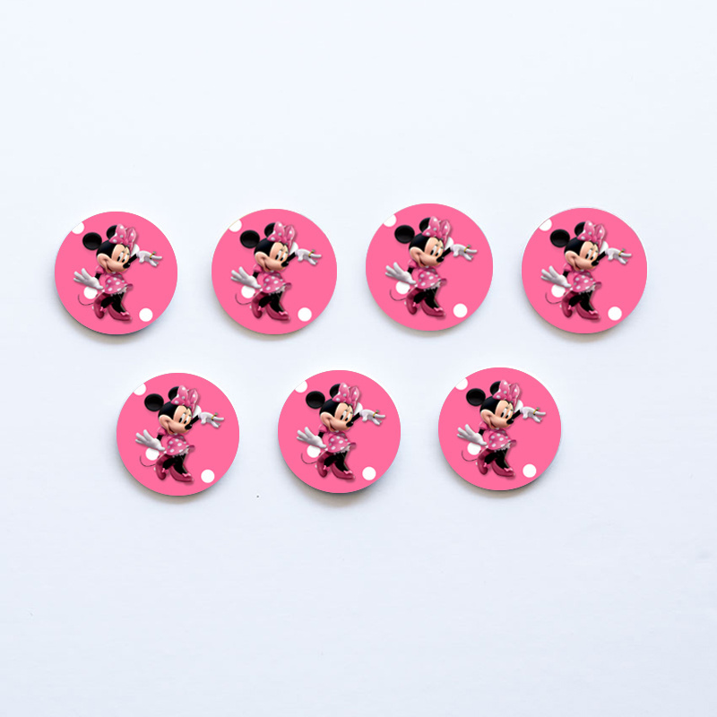Ξύλινες Κονκάρδες Minnie / 8τμχ