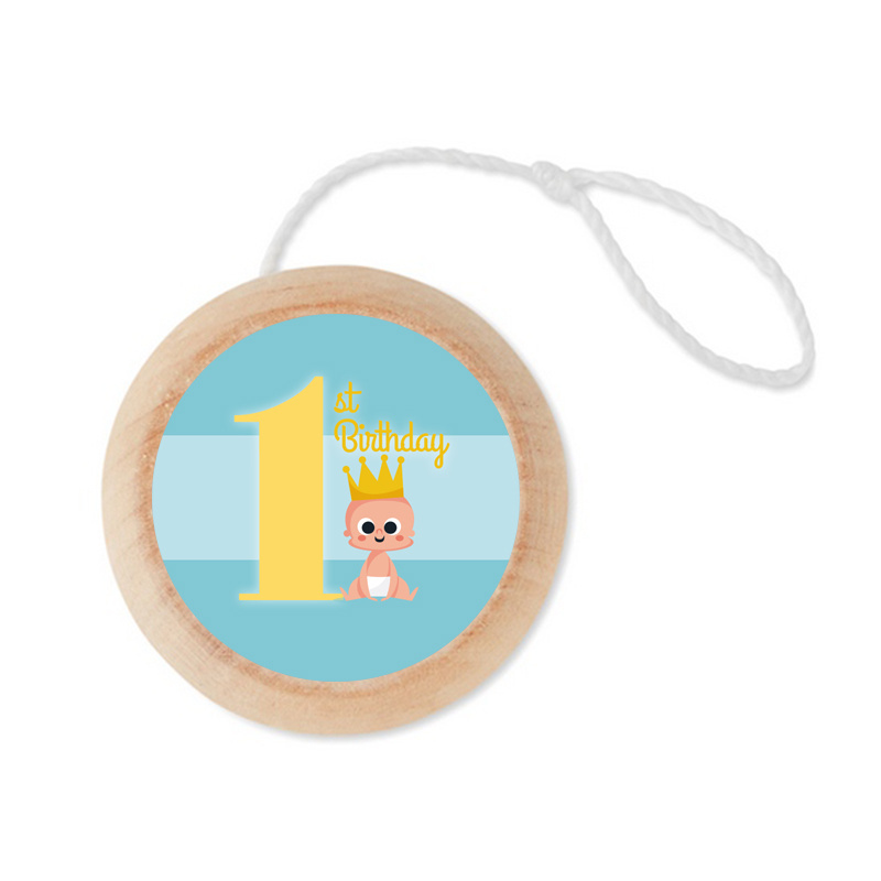 Ξύλινο Γιο – Γιο με όνομα 1st Birthday boy