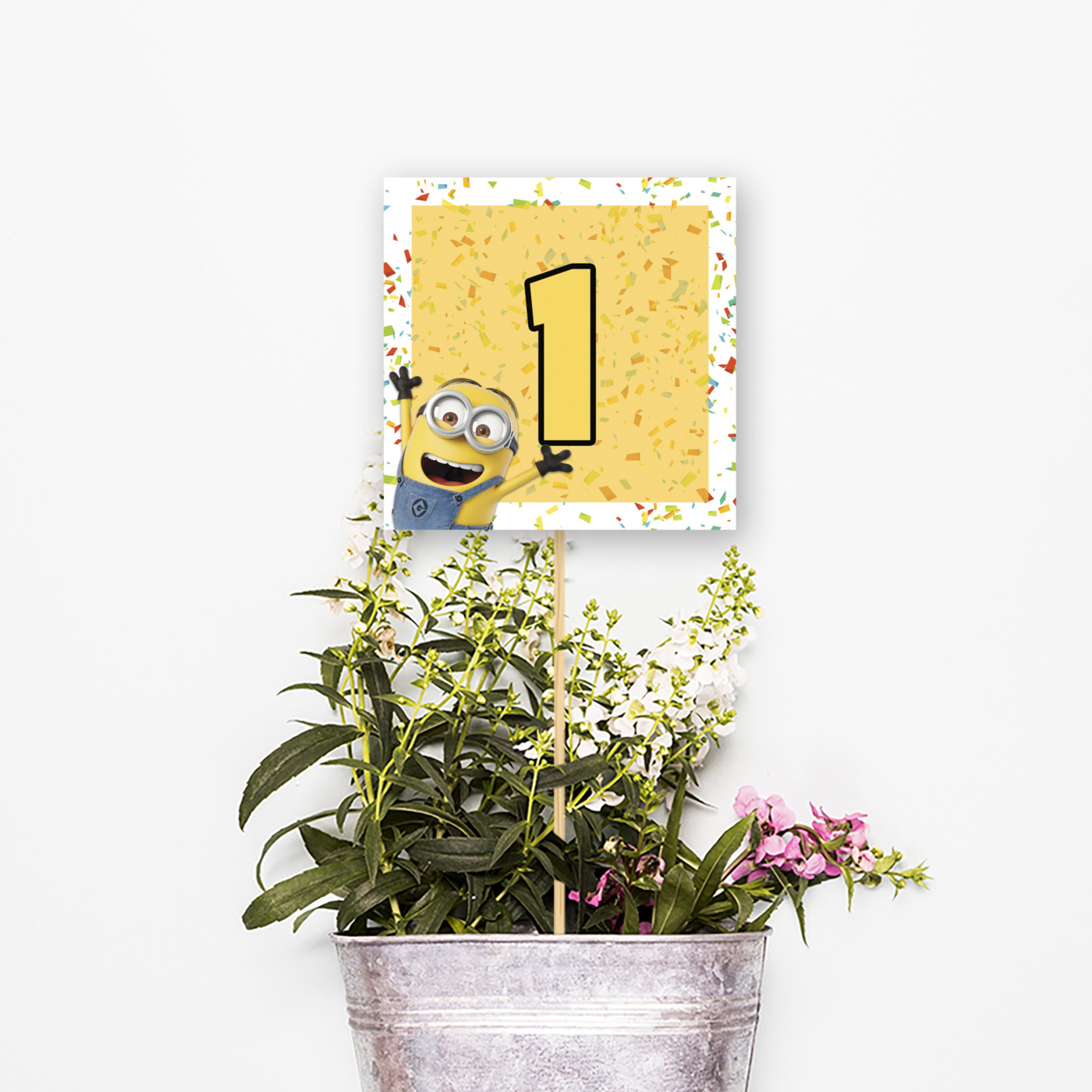 Αρίθμηση τραπεζιού Minions τετράγωνο