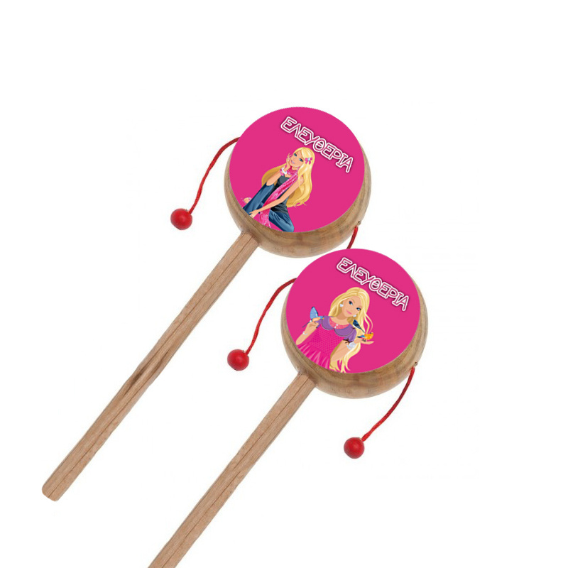 Ξύλινο Τυμπανάκι με όνομα Barbie