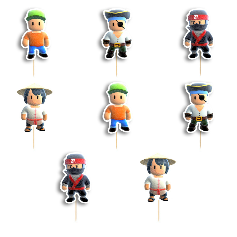 Οδοντογλυφίδες Stumble Guys 5cm / 12τμχ