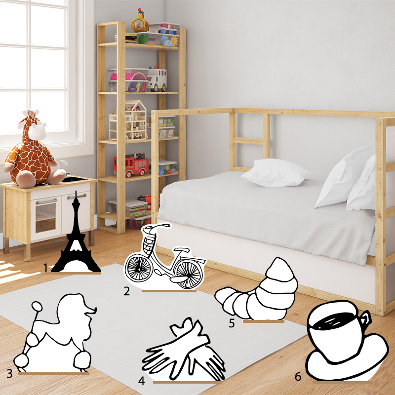 Διακοσμητική φιγούρα Paris 50cm Ξύλινη με βάση/1 τμχ