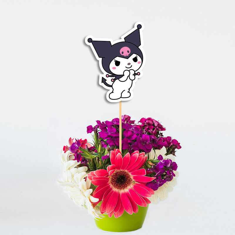 Διακοσμητικό Topper Kuromi χάρτινο 20cm