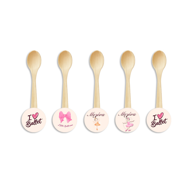 Ξύλινα Κουταλάκια με όνομα Μπαλαρίνα / 8τμχ
