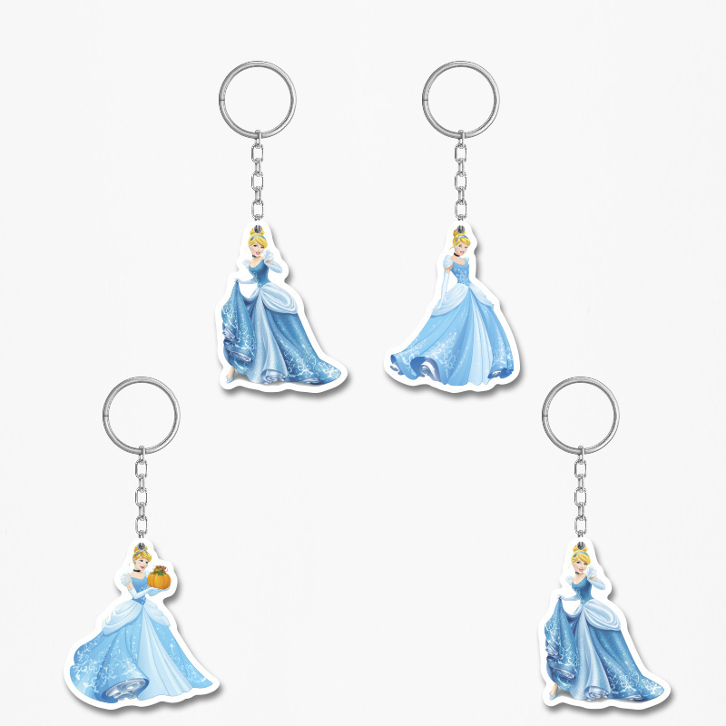 Ξύλινα Μπρελόκ Σταχτοπούτα 5cm/ 4τμχ