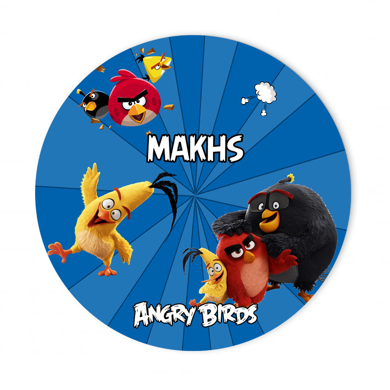 Αυτοκόλλητο με όνομα Angry Birds 27cm