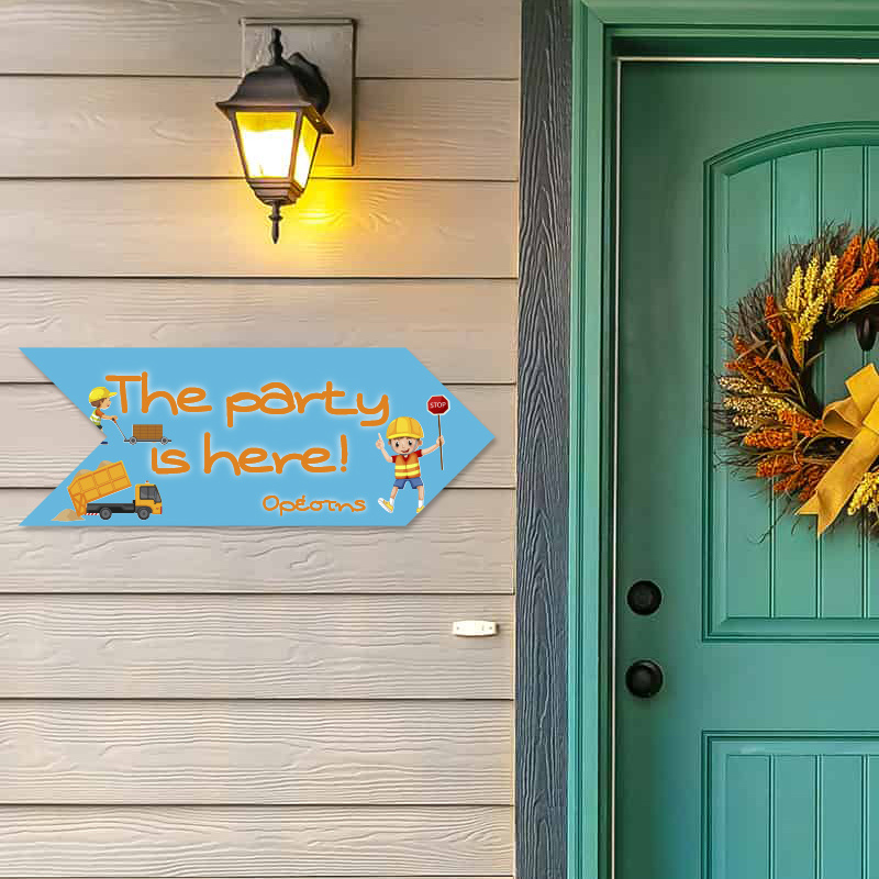 Ξύλινη Πινακίδα Φορτηγά με όνομα βελάκι/40cm*15cm