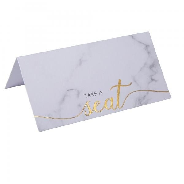 Place Cards Scripted Marbles /25 τεμ