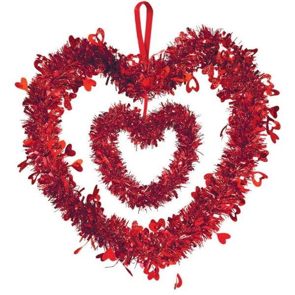 Κρεμαστή Διπλή Κόκκινη Καρδιά 30εκ