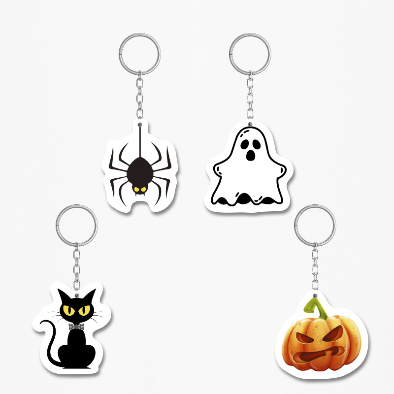 Ξύλινα Μπρελόκ Halloween Κολοκύθες 5cm/ 4τμχ