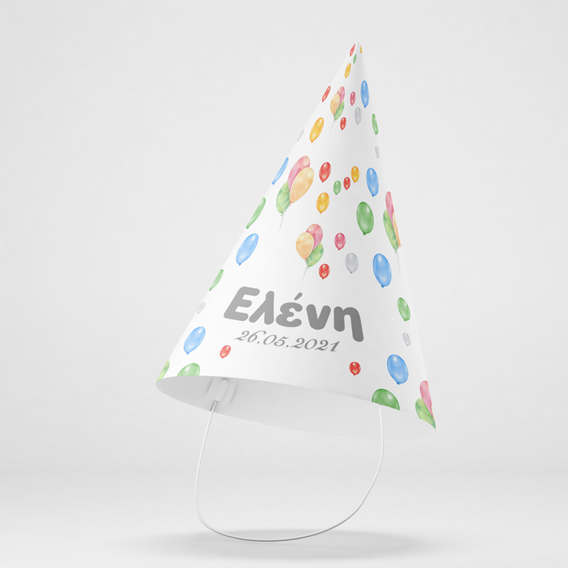 Καπελάκια πάρτυ με όνομα Happy Birthday Pastel/8τμχ