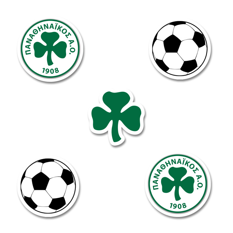 Αυτοκόλλητα Παναθηναϊκός 10cm / 8τμχ