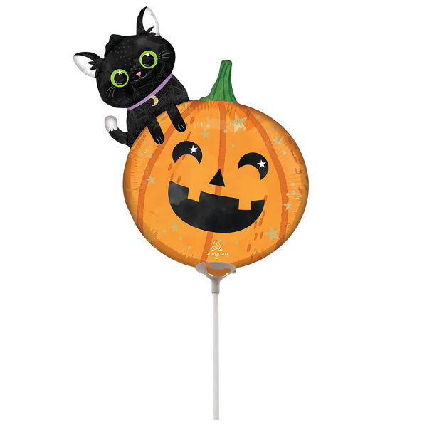 Μπαλόνι Φοιλ 14 Μίνι Κολοκύθα και Γάτα - Cat & Pumpkin