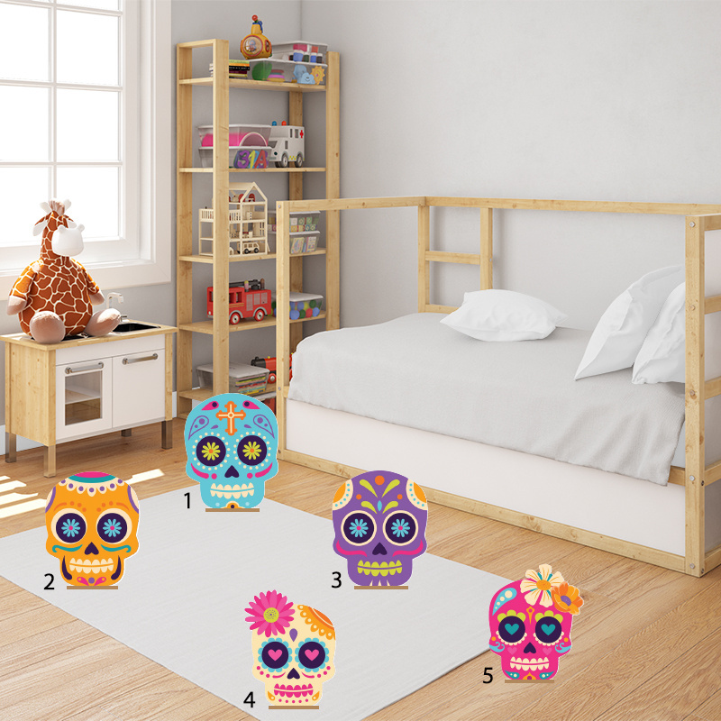 Διακοσμητική φιγούρα Halloween Νεκροκεφαλές 20cm Ξύλινη με βάση/1 τμχ