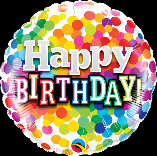 Μπαλόνι Φοιλ 9 Birthday Rainbow Confetti 23 εκ