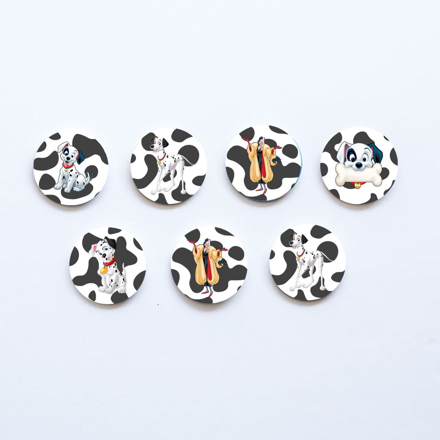 Ξύλινες Κονκάρδες 101 Σκυλάκια Δαλματίας / 8τμχ