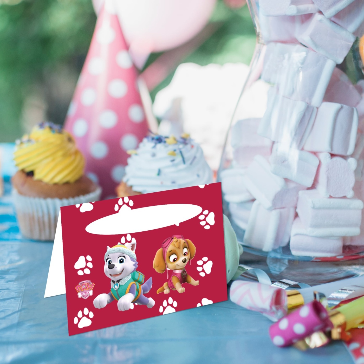 Καρτελάκι Μπουφέ Paw Patrol Girl/ 6τμχ