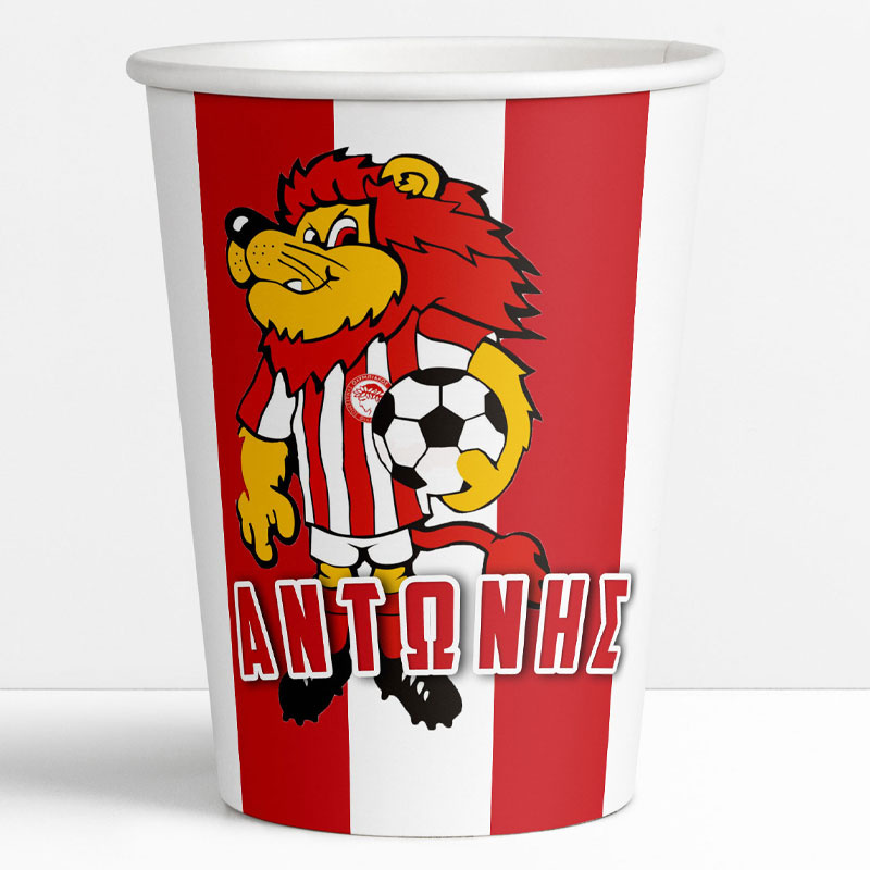 Ποτηράκια χάρτινα με όνομα Θρυλέων 250ml / 8τμχ