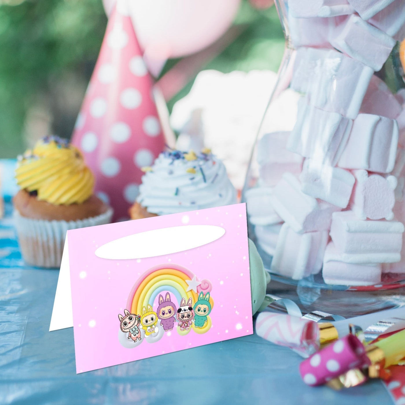 Καρτελάκι Μπουφέ Labubu/ 6τμχ