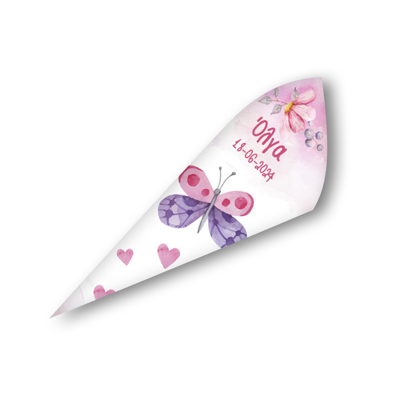 Χωνάκια για ζαχαρωτά με όνομα Butterfly