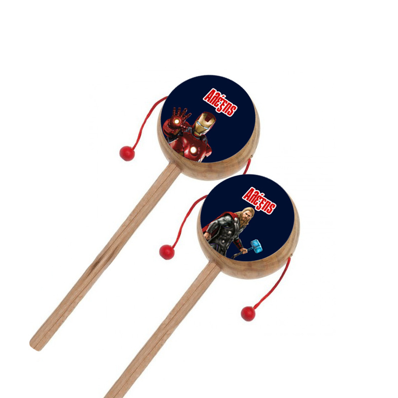 Ξύλινο Τυμπανάκι με όνομα Avengers