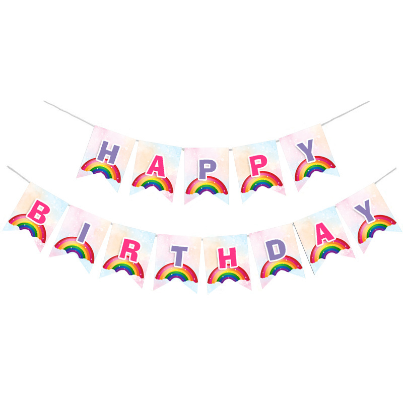 Γιρλάντα Γράμματα Rainbow Happy Birthday