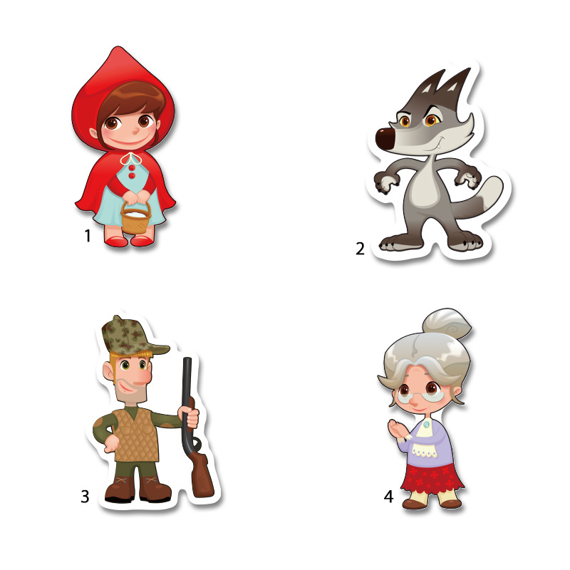 Διακοσμητική φιγούρα Κοκκινοσκουφίτσα 10cm Ξύλινη/1τμχ