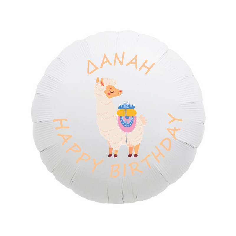 Μπαλόνι Φόιλ Λάμα με όνομα στρογγυλό / 43cm