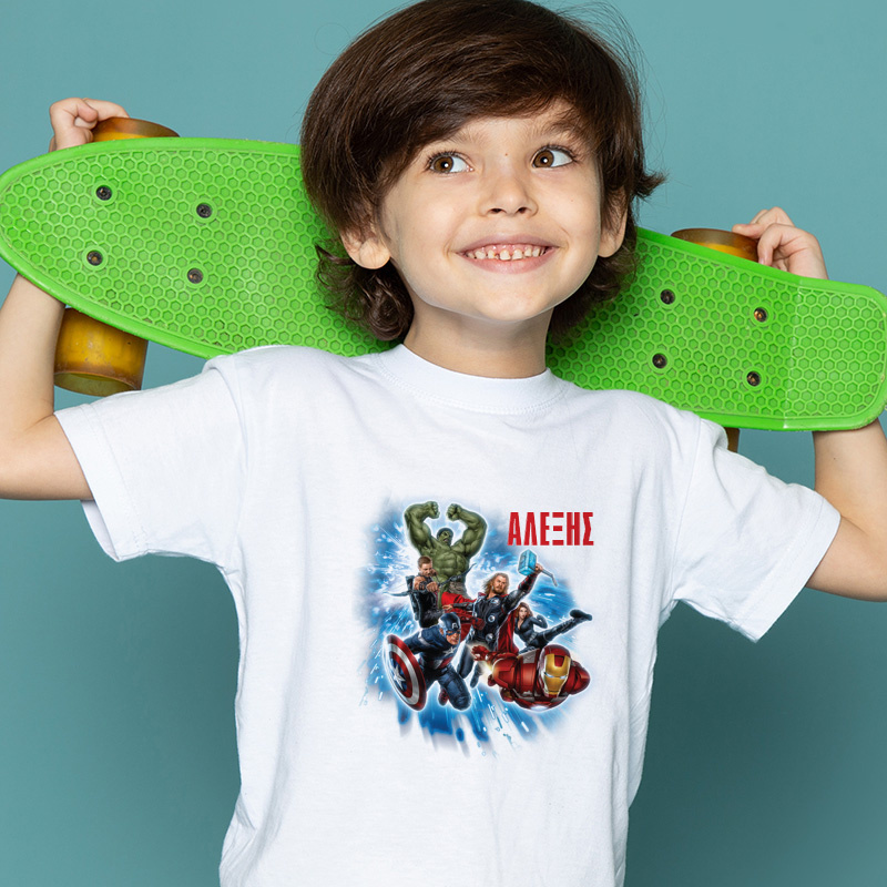 Παιδικό T-shirt Avengers για αγόρι με όνομα