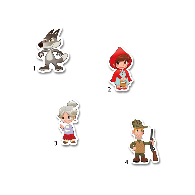 Διακοσμητική φιγούρα Κοκκινοσκουφίτσα 5cm Ξύλινη/1τμχ